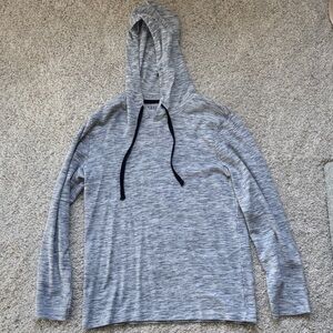 Navy Blue Heather Hooded Men's Shirt